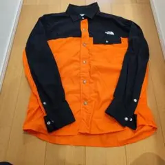 The North Face ヌプシシャツ オレンジ/ブラック