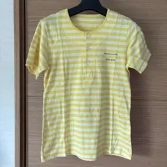 Mademoiselle NON NON ボーダーTシャツ イエロー　Ｐのサムネイル