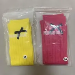 MIMIDORA キッズ靴下 Mサイズ 黄色ピンクセット