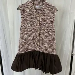【COEL】新品タグ付き⭐︎ニットドッキングミニワンピース/F/ブラウンのサムネイル