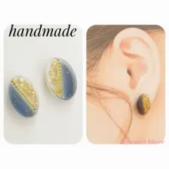 (806)金具変更可能 金属アレルギー対応 小ぶり レジン ピアス イヤリング