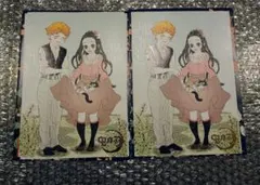 鬼滅の刃 原画展 箔押しイラストカードコレクション 我妻善逸 竈門禰豆子