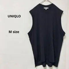 UNIQLO エアリズムコットンオーバーサイズT ノースリーブ　M ブラック