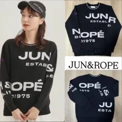 【美品】jun&rope ビックロゴ　ニット　セーター