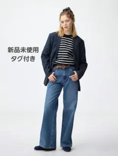 GU バギーフレアジーンズ+EC 丈長め Mサイズ 65 blueのサムネイル