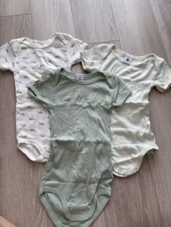 プチバトー　ベビー肌着 3枚セット 18m