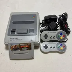 【ジャンク品】スーパーファミコン本体 コントローラー2個、ソフト付