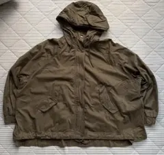 【ゆったり】ZARA フード付きブルゾン カーキ XS マウンテンパーカー