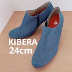 KiBERA キビラ ハイヒール ブーティー デニム 24cm サイドジップのサムネイル