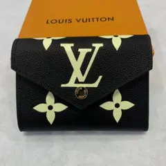 訳あり LOUIS VUITTON 三つ折り財布 黒