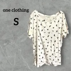 最終価格✨one clothing 【S】ホワイト 半袖 Tシャツ 鳥プリント