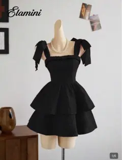 【新品・未使用‼️】SHEIN 肩紐結び ミニワンピース ミニドレス