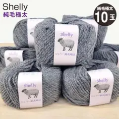 シェリー 純毛極太 ウール100％【元廣】col.3014（グレー）－10玉