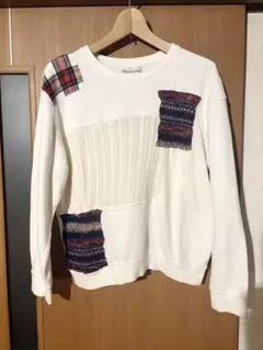 Santa fe サンタフェ　パッチワーク　ニットセーターのサムネイル
