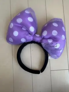 ミニー紫色リボンカチューシャ