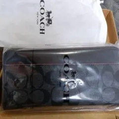 COACH 長財布 シグネチャー ブラックのサムネイル