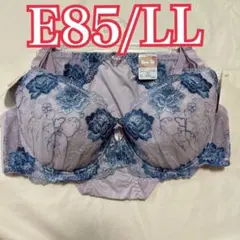 値下げ★【新品】ブラ＆ショーツセット♡ E85 花柄刺繍 大きいサイズ ①