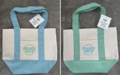 大人気　Trader Joe's パステルカラー　 ミニトートバッグ　2枚セット