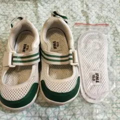 IFME 上履き 15.0cm ホワイト/グリーン