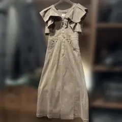 LILY BROWN フリルデニムフリルワンピース ブラウン サイズ0のサムネイル