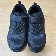 瞬足　スニーカー キッズ 男の子 女の子 黒 通学靴 幅広 軽量 3E 2E