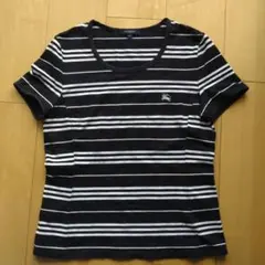 BURBERRY LONDON (バーバリー)ストライプ 半袖Tシャツ 黒と白