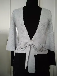カーディガン　ニット　ボレロ　シルバーラメ