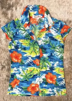 le coqsportif golf　ルコックゴルフ　半袖 フルボタンシャツ　M