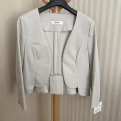 新品未使用 René ホワイト ノーカラージャケット - メルカリ