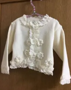 ヒロココシノ 白色ボレロ80カーディガン