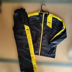 【150cm】Puma ジャージセット 黒/黄