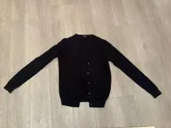 UNIQLO 黒 カーディガン 綿100% 冷房対策