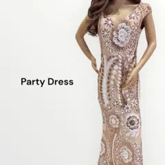 美品　ロングドレス　パーティードレス　キャバドレス　スパンコール　大きいサイズ