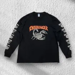 美品　CHALLENGER スコーピオンプリント ロングスリーブTシャツ　黒