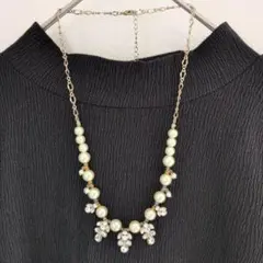 【未使用】パール ビジュー ネックレス 50cm セレモニー 卒入学式 結婚式