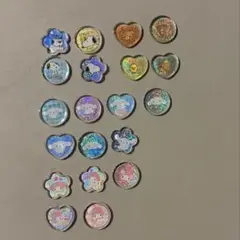 おはじきシール　おすそわけ　スヌーピー　リラックマ　シナモン　マイメロ　20個