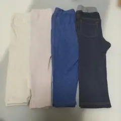 ベビー UNIQLO ミキハウス ズボン まとめ売り　4枚 90cm