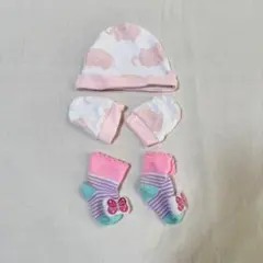 ベビー用帽子・ミトン・靴下セット