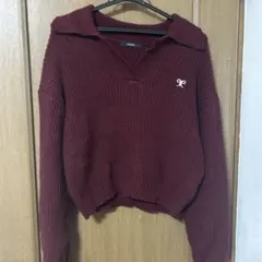 EMODA スキッパーワイドニット ボルドー