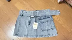 GORGE デニムスカート ベルトカーゴスカート