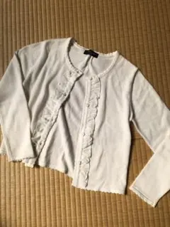 COMME CA ISM フリル付きカーディガン 120A