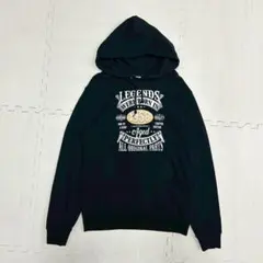 カジュアル パーカー メンズ ブラック ロゴ入り ベーシック ストリートのサムネイル