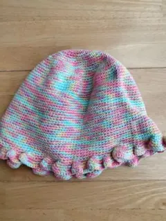 マルチカラーのニット帽