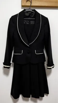 フォーマルスーツ　ジャケットワンピースセット　オケージョン　ブラック