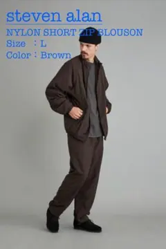 Steven Alan｜ジップアップブルゾン Brown L