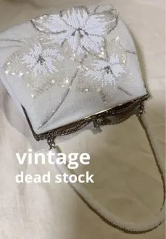 ヴィンテージ ビーズ 刺繍 がま口 ハンドバッグ 和装 アンティーク Y2K