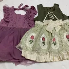 チューリップワンピース　チュールドレス