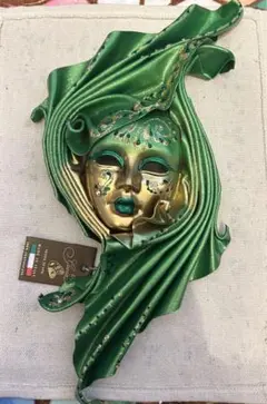 ムラーノ製ベネチアングラス高級イタリア 壁飾り ベネチアンマスク