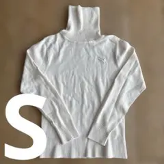 PUMA ホワイト タートルネック セーター Sサイズ ゴルフ レディース