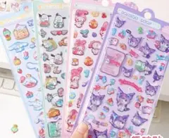 3D浮きシール 4シートセット キャラクター